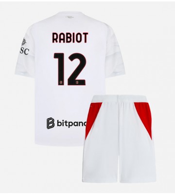 AC Milan Adrien Rabiot #12 Replika Bortatröja Barn 2026-27 Kortärmad (+ Korta byxor)